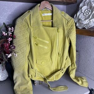 Blanc Noir Social Suede Jacket • Limelight • Sz M • MSRP $399